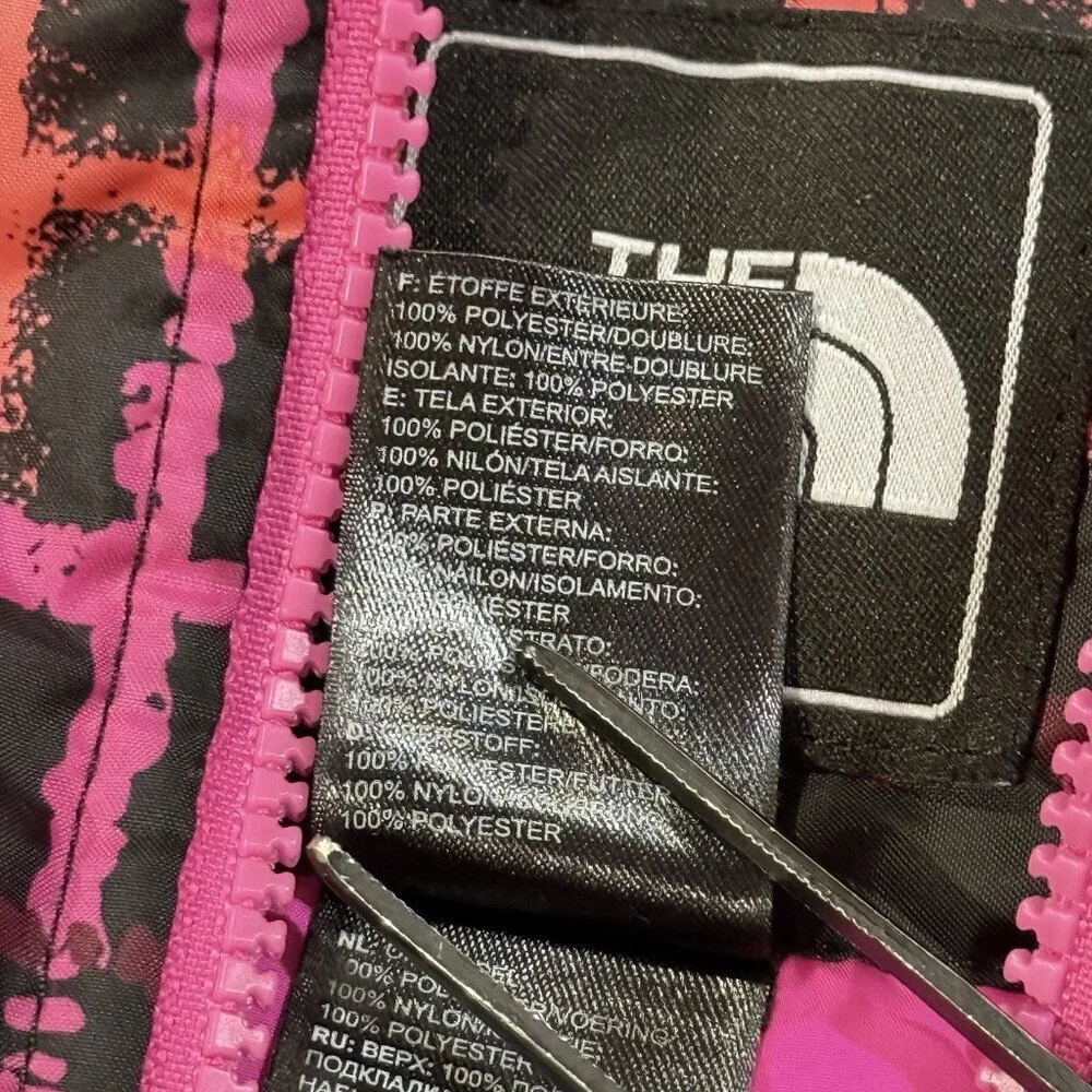 The North Face Zoe Girls Size XL Pink Plaid CA33 Triclimate Inner Jacket